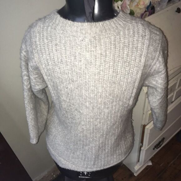 J Crew XXS angora and merino wool blend gray sweater - Picture 2 of 4